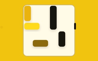 Miniatura de Unblock: o padrão do jogo em cores vivas sobre fundo dourado.